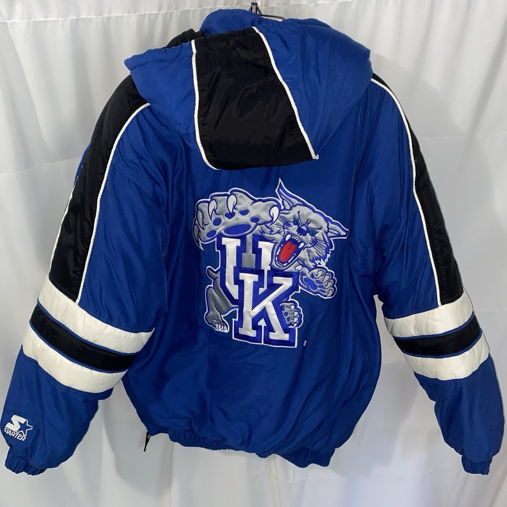 Starter Kentucky Wildcats Pullover Hooded Jacket Mens Medium NCAA UK